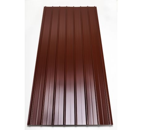 Trapézový plech H12 plus 0.4x906x1500mm RAL 3009 červená terakota