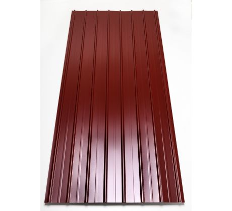 Trapézový plech H12 plus 0.4x906x1500mm RAL 3011 červená korál