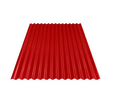 Vlnitý plech S18 0.4x883x1500mm RAL 3011 červená korál