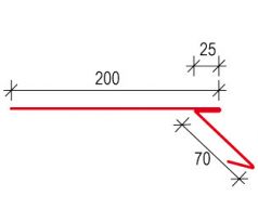 Rapid okapní plech PUM50 RAL 8017 hnědá mat 2m